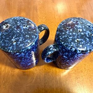 Otagiri Blue and White Speckled Mugs